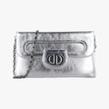 Dior double Medium Silver Leather 10-MA-0241ディオール ダブル ミディアム シルバー レザー 10-MA-0241