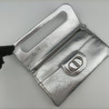 Dior double Medium Silver Leather 10-MA-0241ディオール ダブル ミディアム シルバー レザー 10-MA-0241