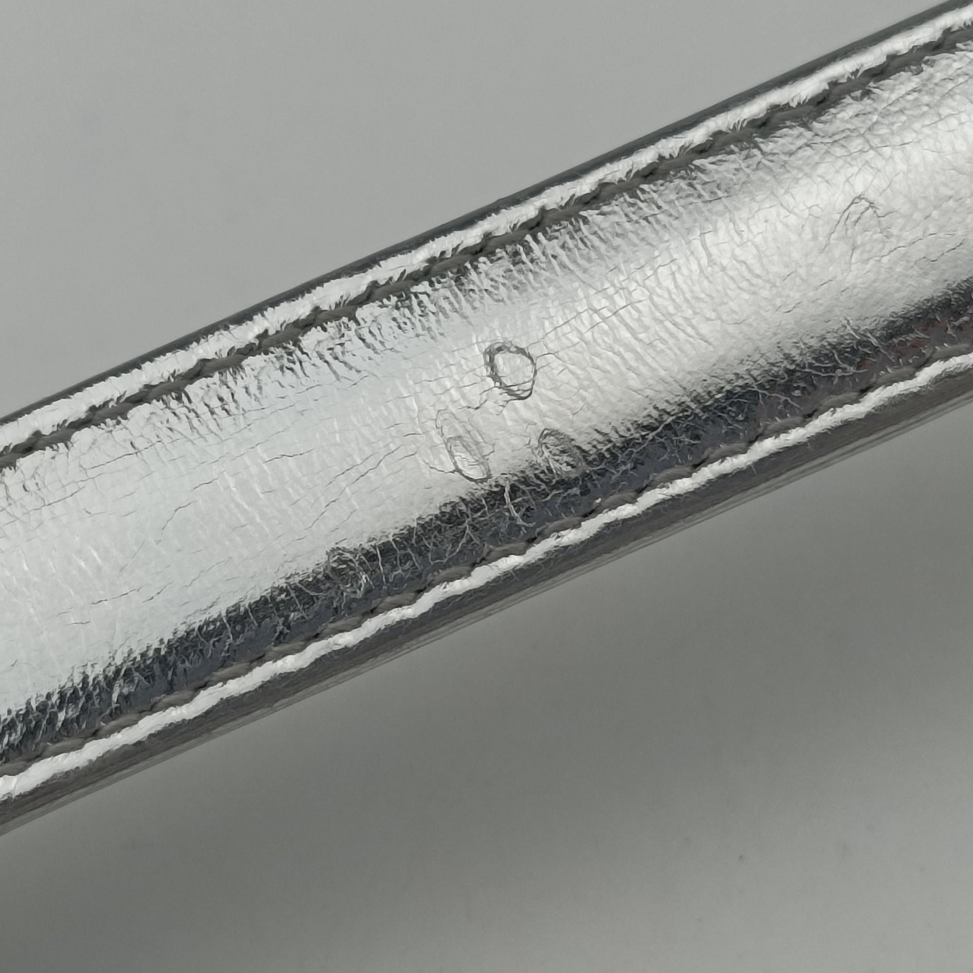Dior double Medium Silver Leather 10-MA-0241ディオール ダブル ミディアム シルバー レザー 10-MA-0241