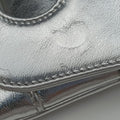 Dior double Medium Silver Leather 10-MA-0241ディオール ダブル ミディアム シルバー レザー 10-MA-0241