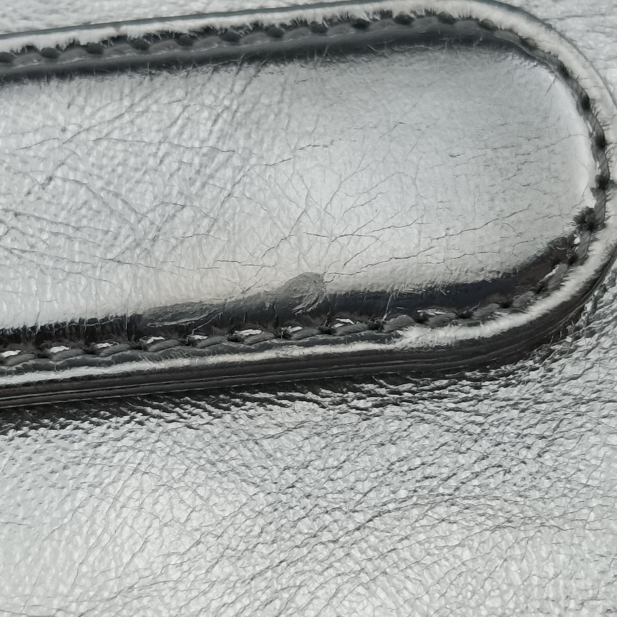 Dior double Medium Silver Leather 10-MA-0241ディオール ダブル ミディアム シルバー レザー 10-MA-0241