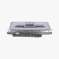 Dior double Medium Silver Leather 10-MA-0241ディオール ダブル ミディアム シルバー レザー 10-MA-0241