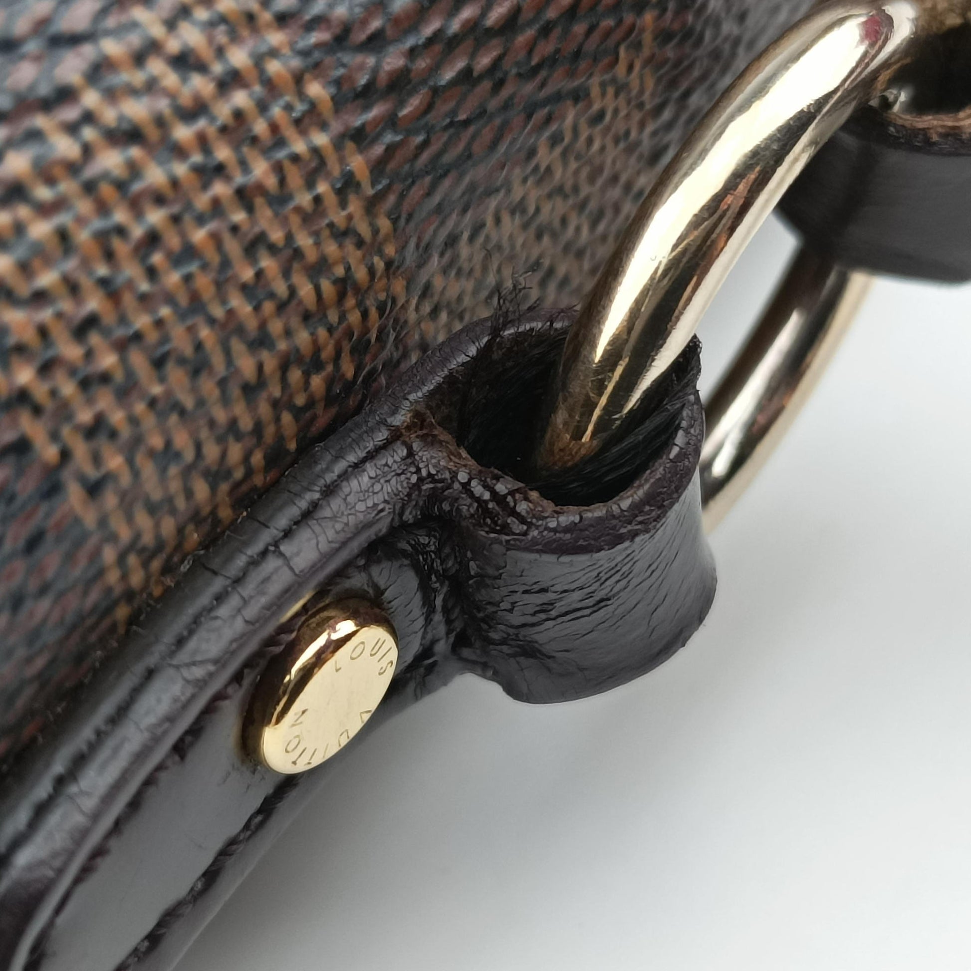 BOND STREET EBENE×bordeaux Damier Canvas aTaurillon leather N64416 TR0148ボンド ストリート エベヌ×ボルドー ダミエ キャンバス×トリヨンレザー N64416 TR0148