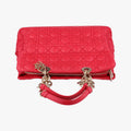 Cannage Dior Soft Shopping Red lambskin 17-BO-0153ディオールソフト レッド ラムスキン 17-BO-0153