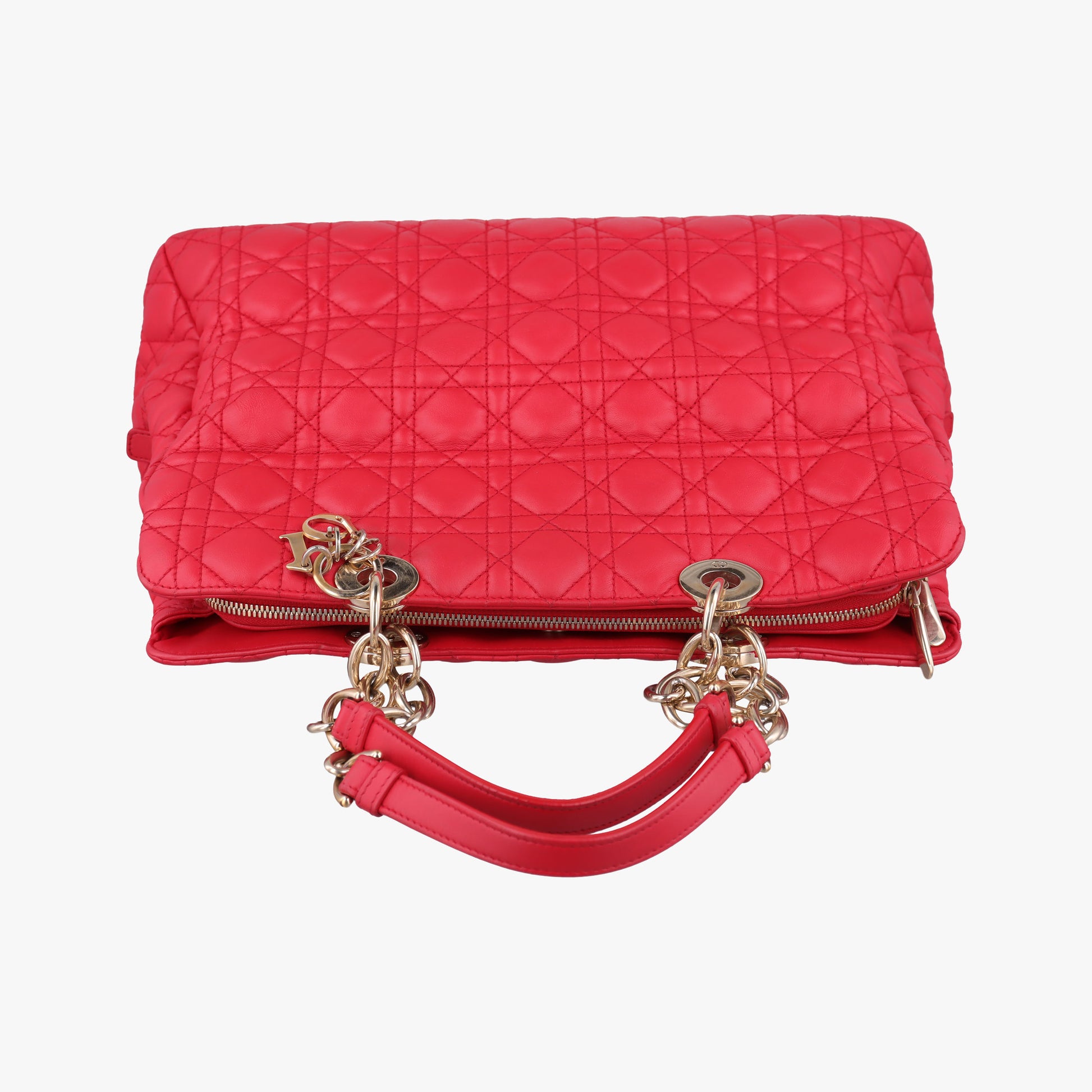Cannage Dior Soft Shopping Red lambskin 17-BO-0153ディオールソフト レッド ラムスキン 17-BO-0153