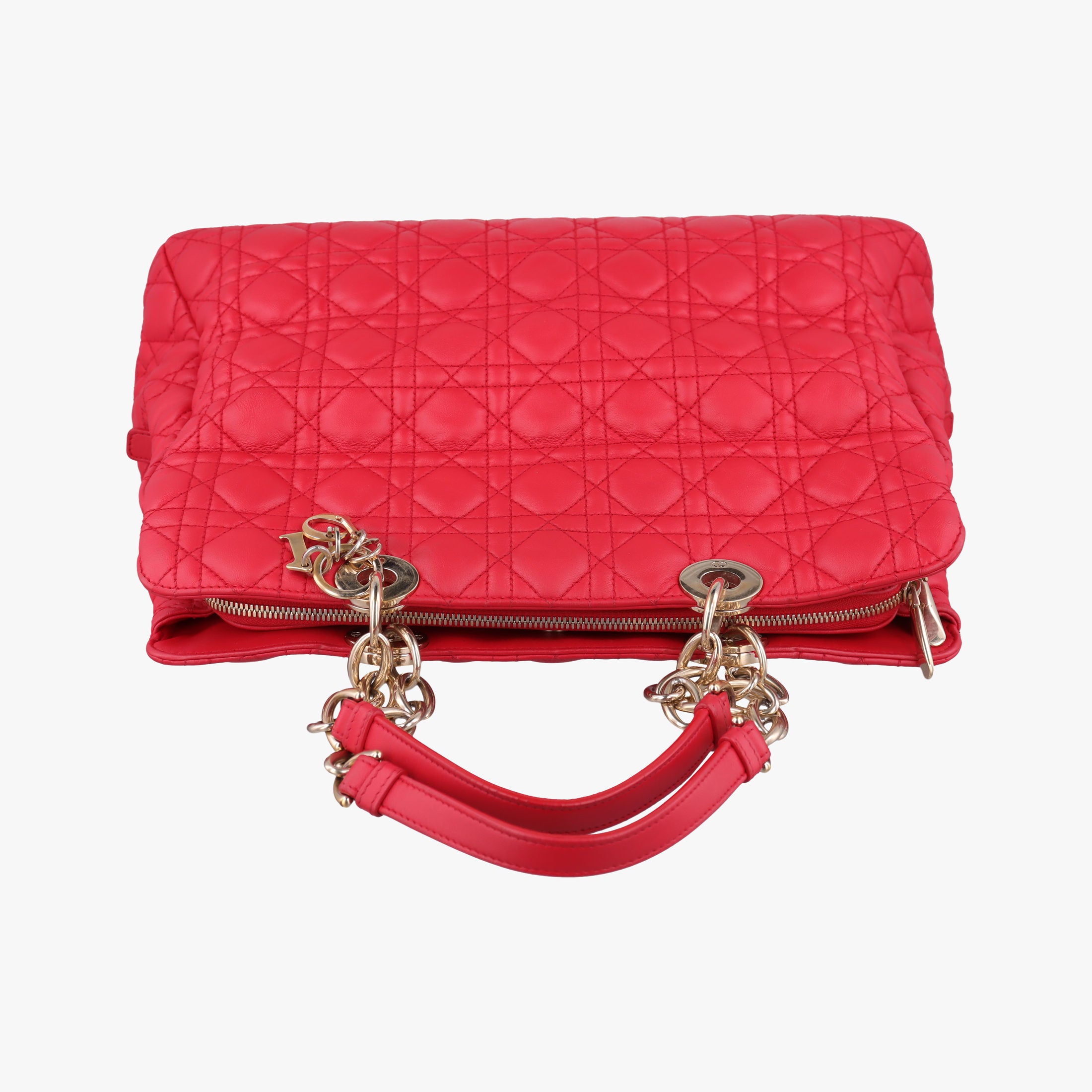 Cannage Dior Soft Shopping Red lambskin 17-BO-0153ディオールソフト レッド ラムスキン 17-BO-0153
