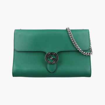 Interlocking G Green Leather 387604 D018567485インターロッキングG グリーン レザー 387604 D018567485