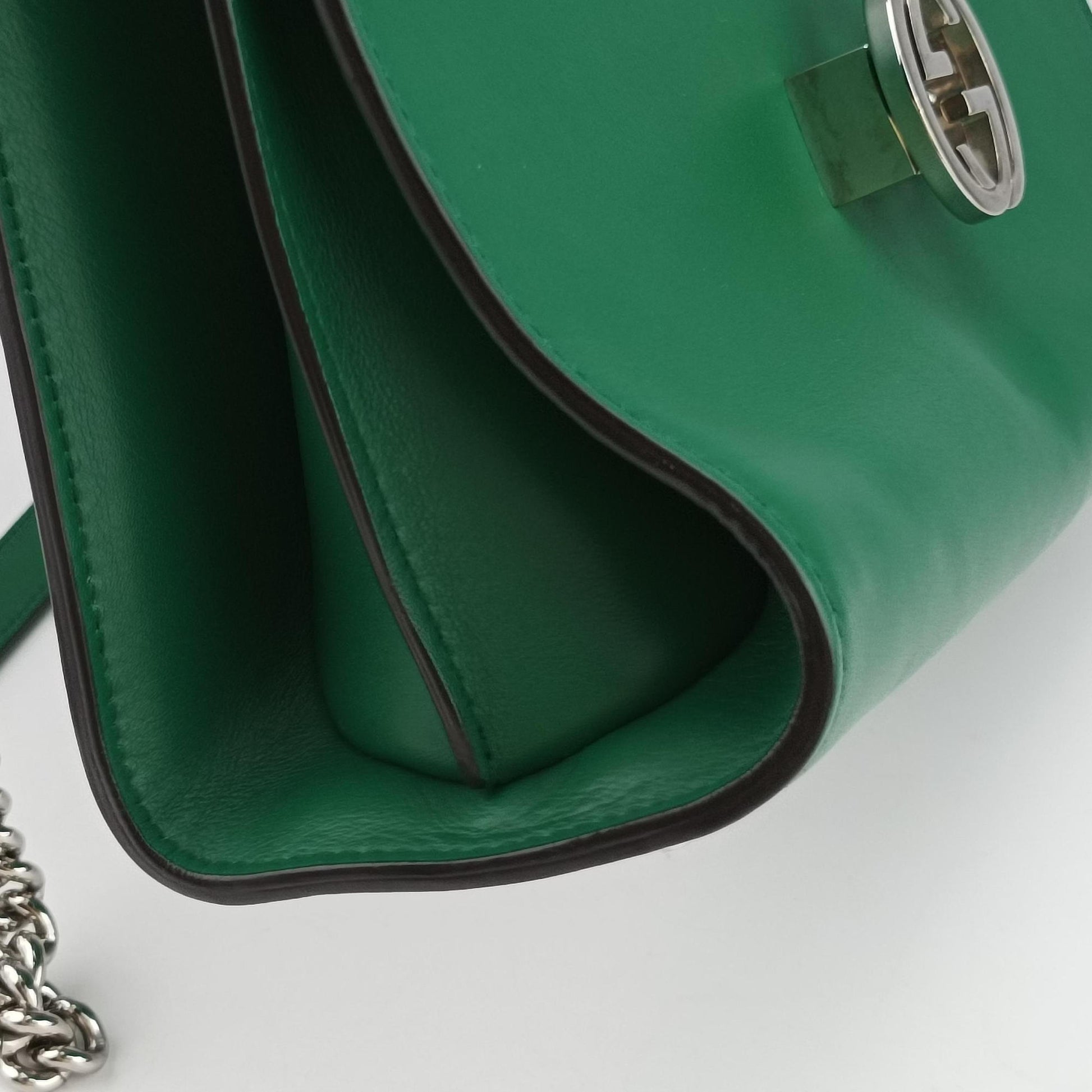 Interlocking G Green Leather 387604 D018567485インターロッキングG グリーン レザー 387604 D018567485