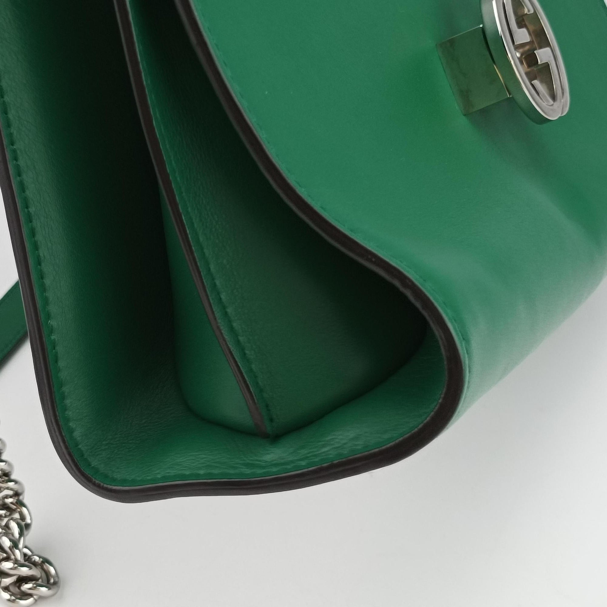 Interlocking G Green Leather 387604 D018567485インターロッキングG グリーン レザー 387604 D018567485