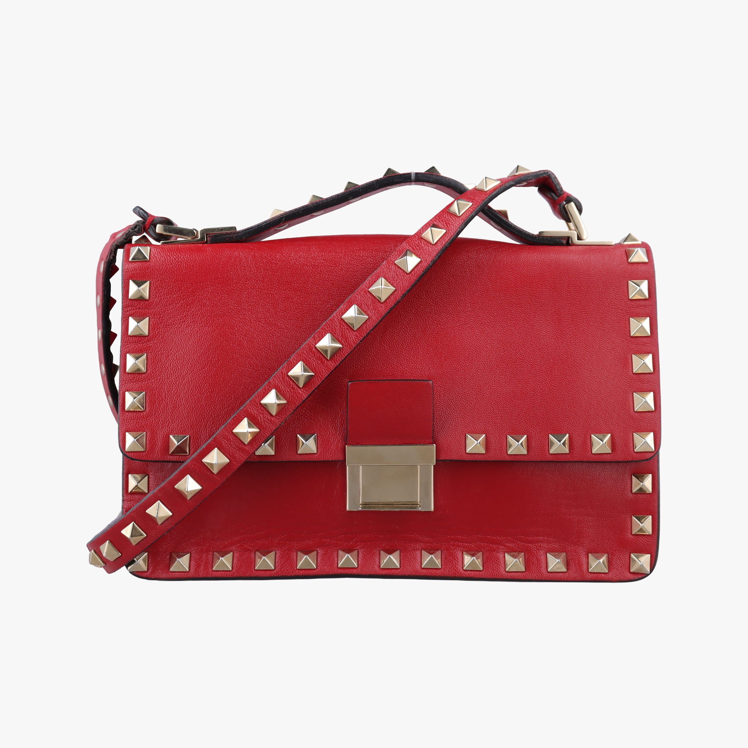ROCKSTUD Red Leather BF F546NBD1ロックスタッズ レッド レザー BF F546NBD1