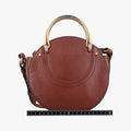 Small Pixie Round Top Brown × Bordeaux Leather×Suede 04 17 75 65スモール ピクシー ラウンドトップ ブラウン × ボルドー レザー×スエード 04 17 75 65