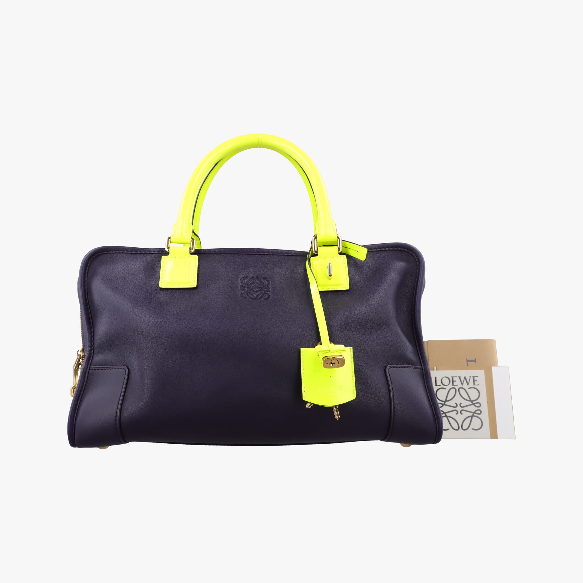 Amazona 36 Purple × Fluorescent Yellow Leather 061103アマソナ36 パープル × フルオレセントイエロー レザー 061103