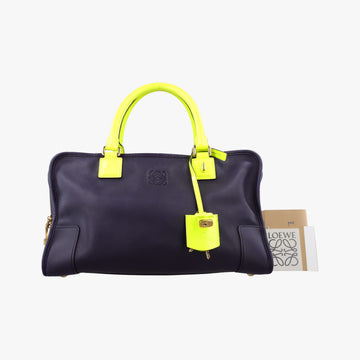 Amazona 36 Purple × Fluorescent Yellow Leather 061103アマソナ36 パープル × フルオレセントイエロー レザー 061103