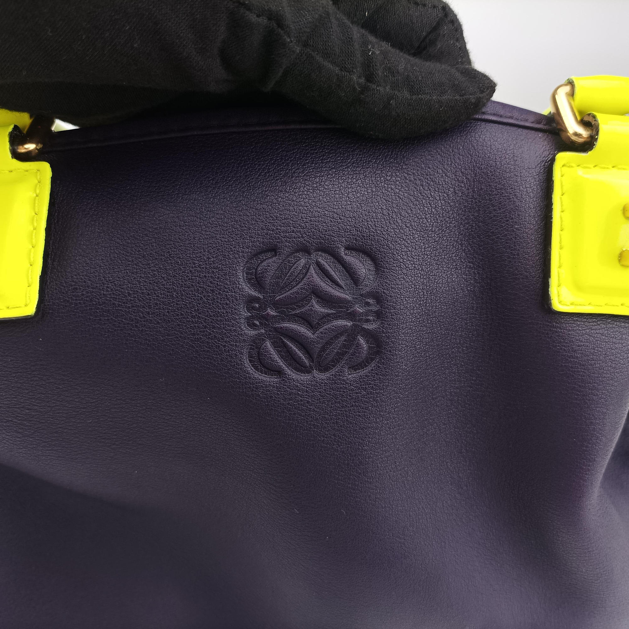 Amazona 36 Purple × Fluorescent Yellow Leather 061103アマソナ36 パープル × フルオレセントイエロー レザー 061103