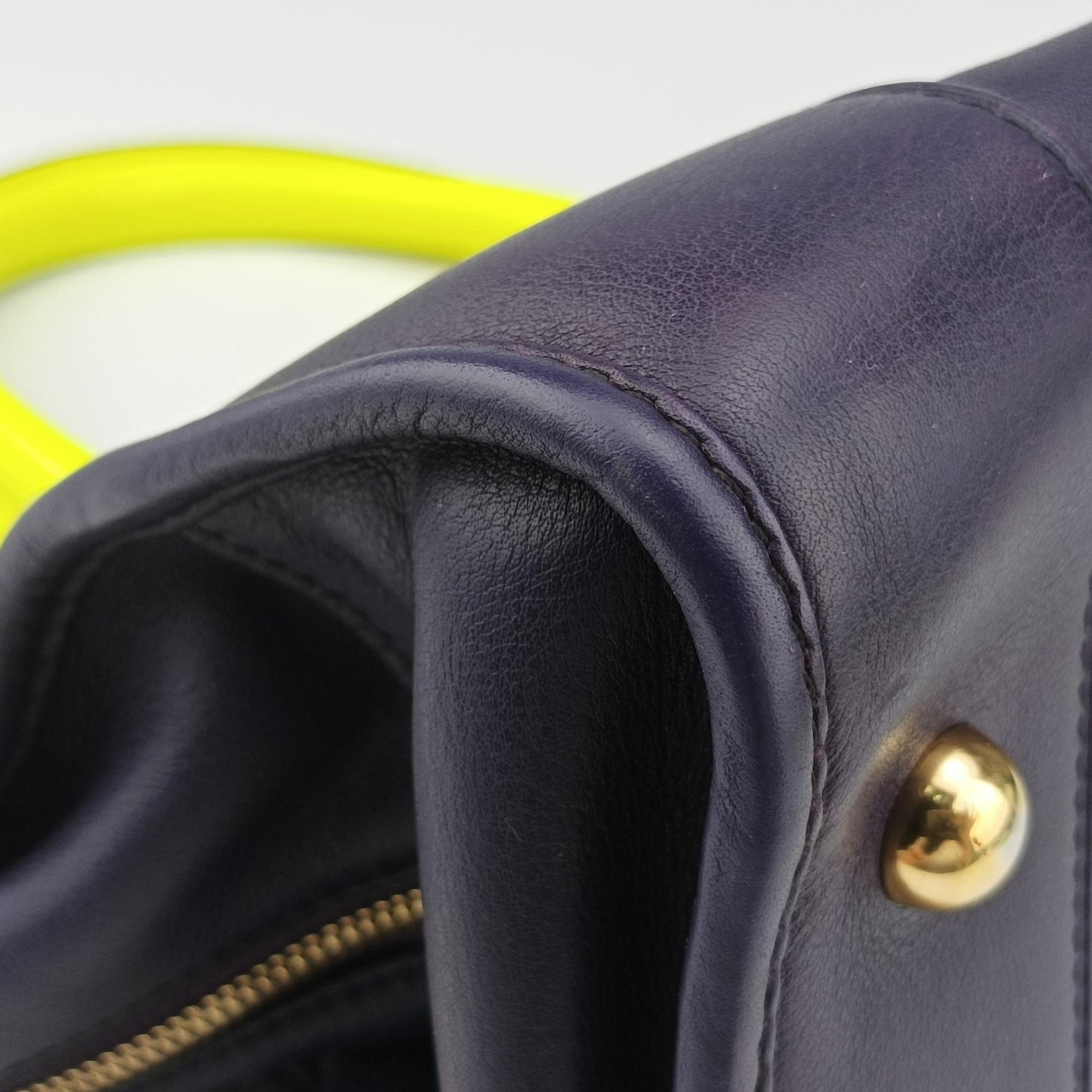 Amazona 36 Purple × Fluorescent Yellow Leather 061103アマソナ36 パープル × フルオレセントイエロー レザー 061103