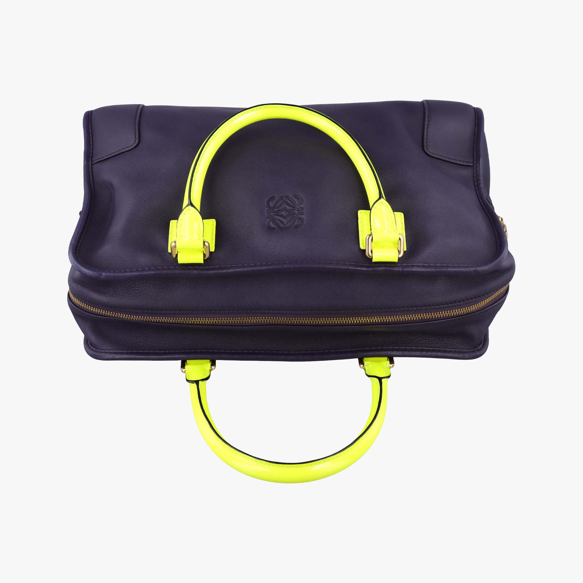 Amazona 36 Purple × Fluorescent Yellow Leather 061103アマソナ36 パープル × フルオレセントイエロー レザー 061103