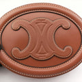 Oval Purse Cuir Triomphe Brown Leather U-SL-0292オーバルパース キュイル トリオンフ ブラウン レザー U-SL-0292