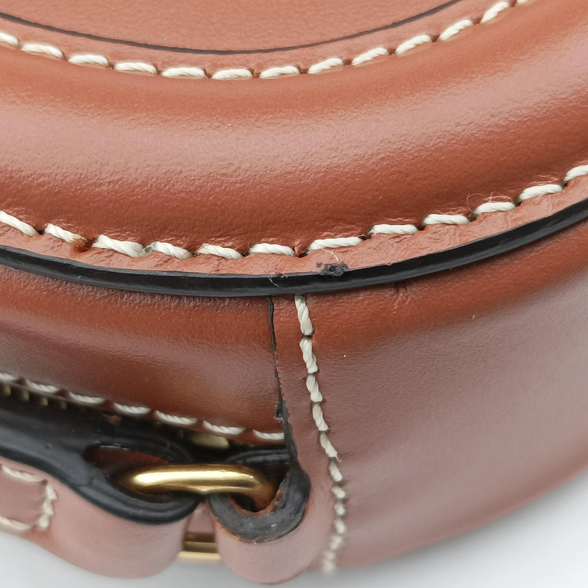 Oval Purse Cuir Triomphe Brown Leather U-SL-0292オーバルパース キュイル トリオンフ ブラウン レザー U-SL-0292