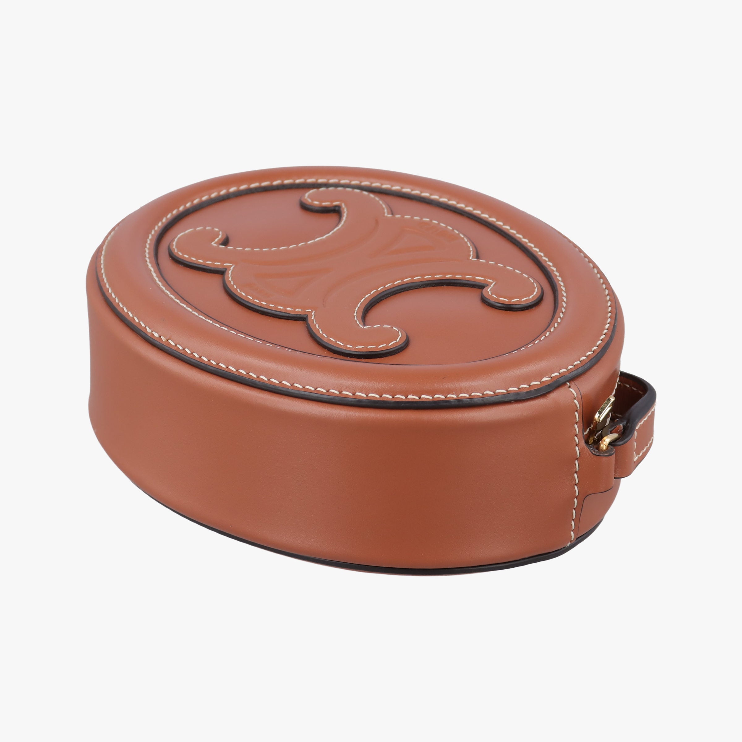 Oval Purse Cuir Triomphe Brown Leather U-SL-0292オーバルパース キュイル トリオンフ ブラウン レザー U-SL-0292