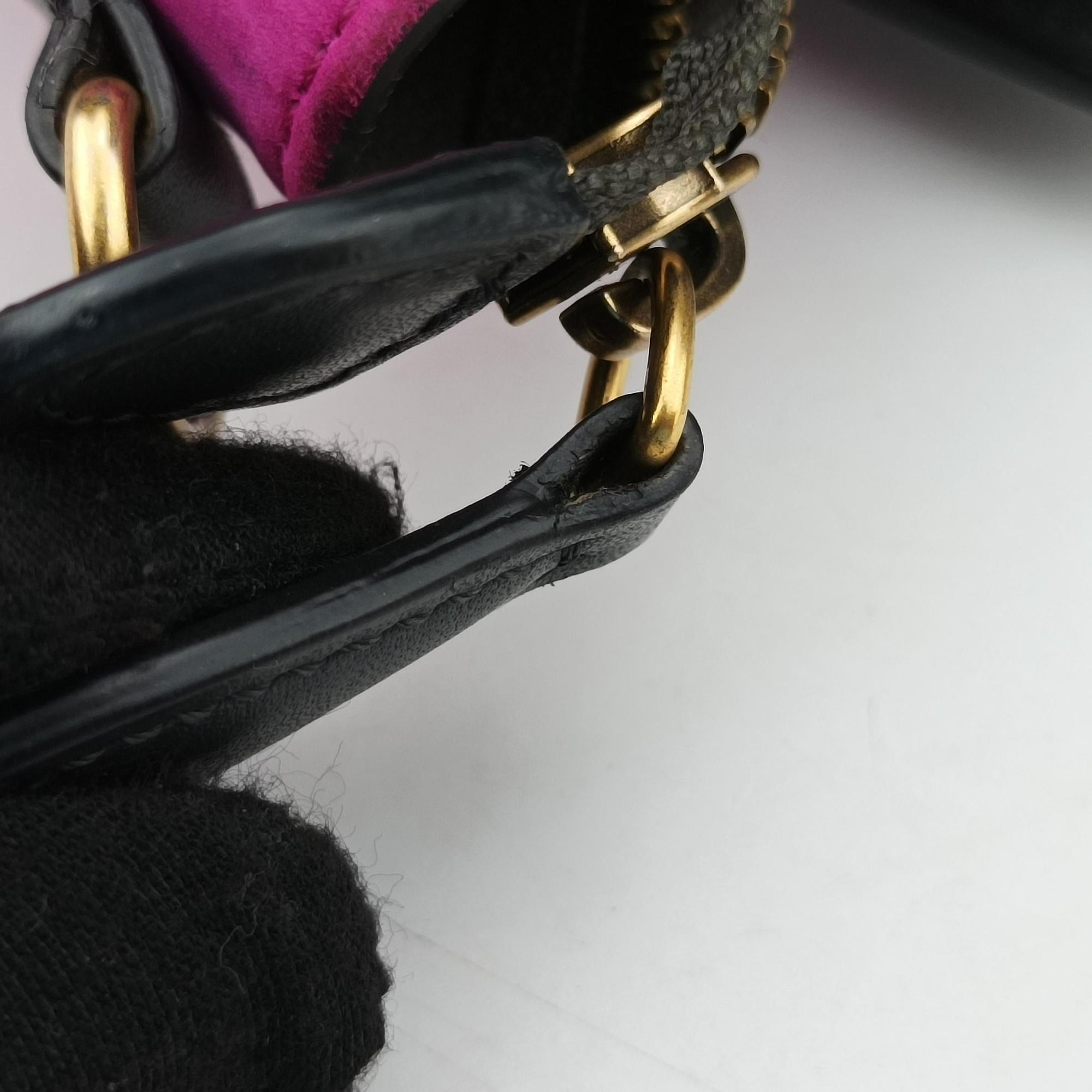luggage nano shopper Beige x Black x Purple leather x Suede S-AT-2186 S-CU-4106ラゲージナノショッパー ベージュ xブラック x パープル レザー x スエード S-AT-2186 S-CU-4106
