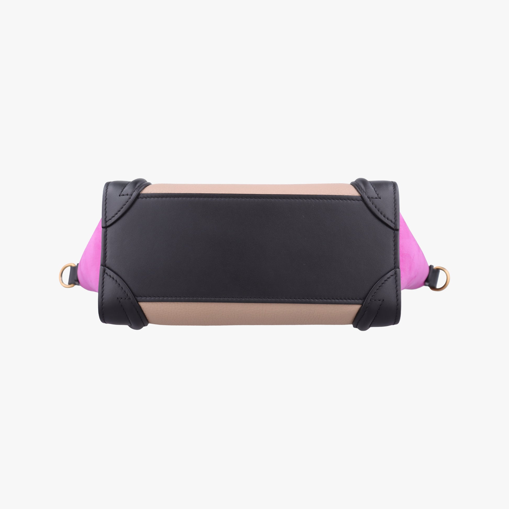 luggage nano shopper Beige x Black x Purple leather x Suede S-AT-2186 S-CU-4106ラゲージナノショッパー ベージュ xブラック x パープル レザー x スエード S-AT-2186 S-CU-4106