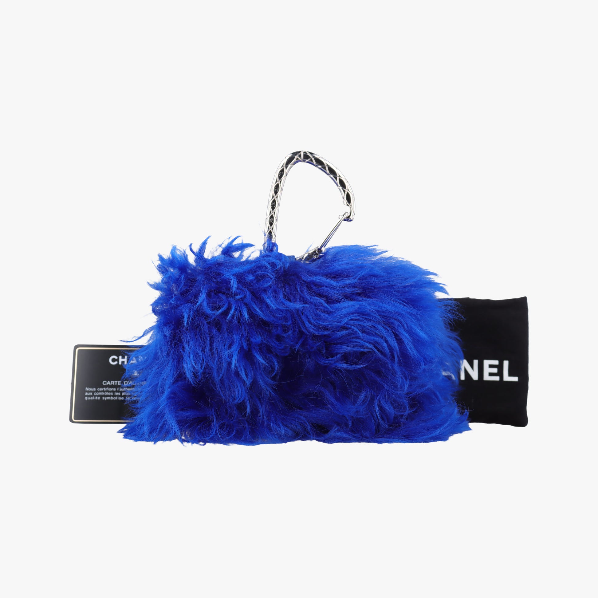 Shearling CC Hook Card Holder Blue wool AP2397 31690641シアリングCCフックカードホルダー ブルー ウール AP2397 31690641