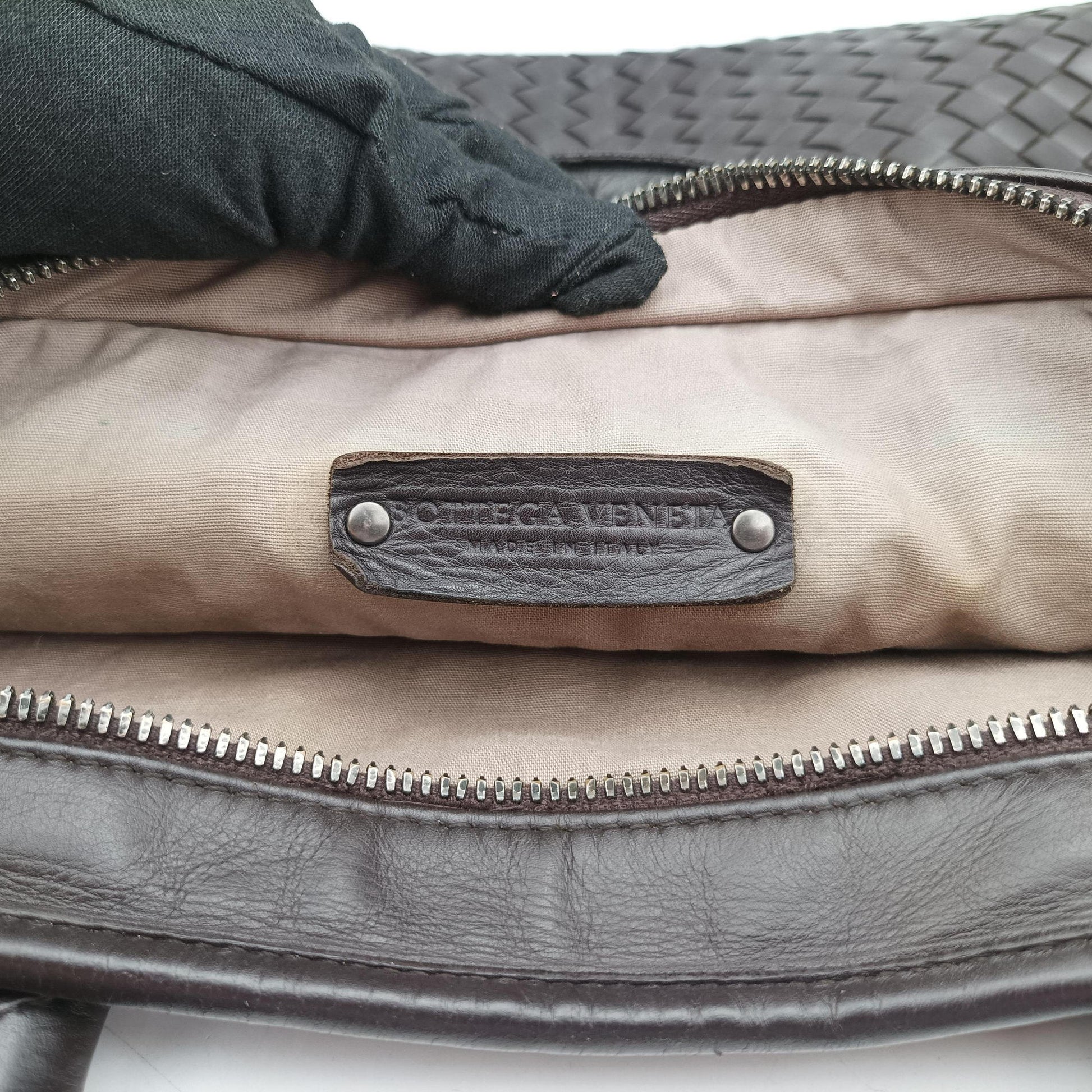 Intrecciato Brown lambskin B00801155Dイントレチャート ブラウン ラムスキン B00801155D