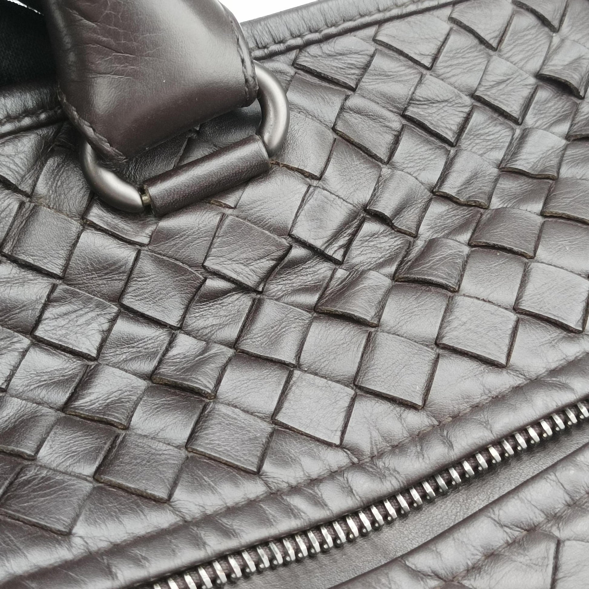 Intrecciato Brown lambskin B00801155Dイントレチャート ブラウン ラムスキン B00801155D