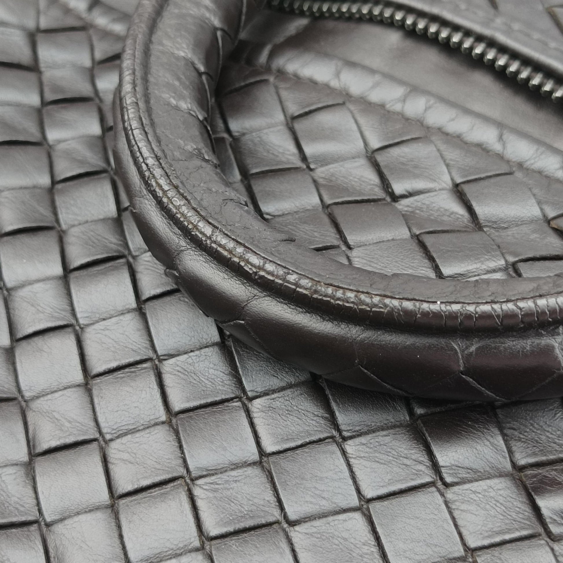 Intrecciato Brown lambskin B00801155Dイントレチャート ブラウン ラムスキン B00801155D