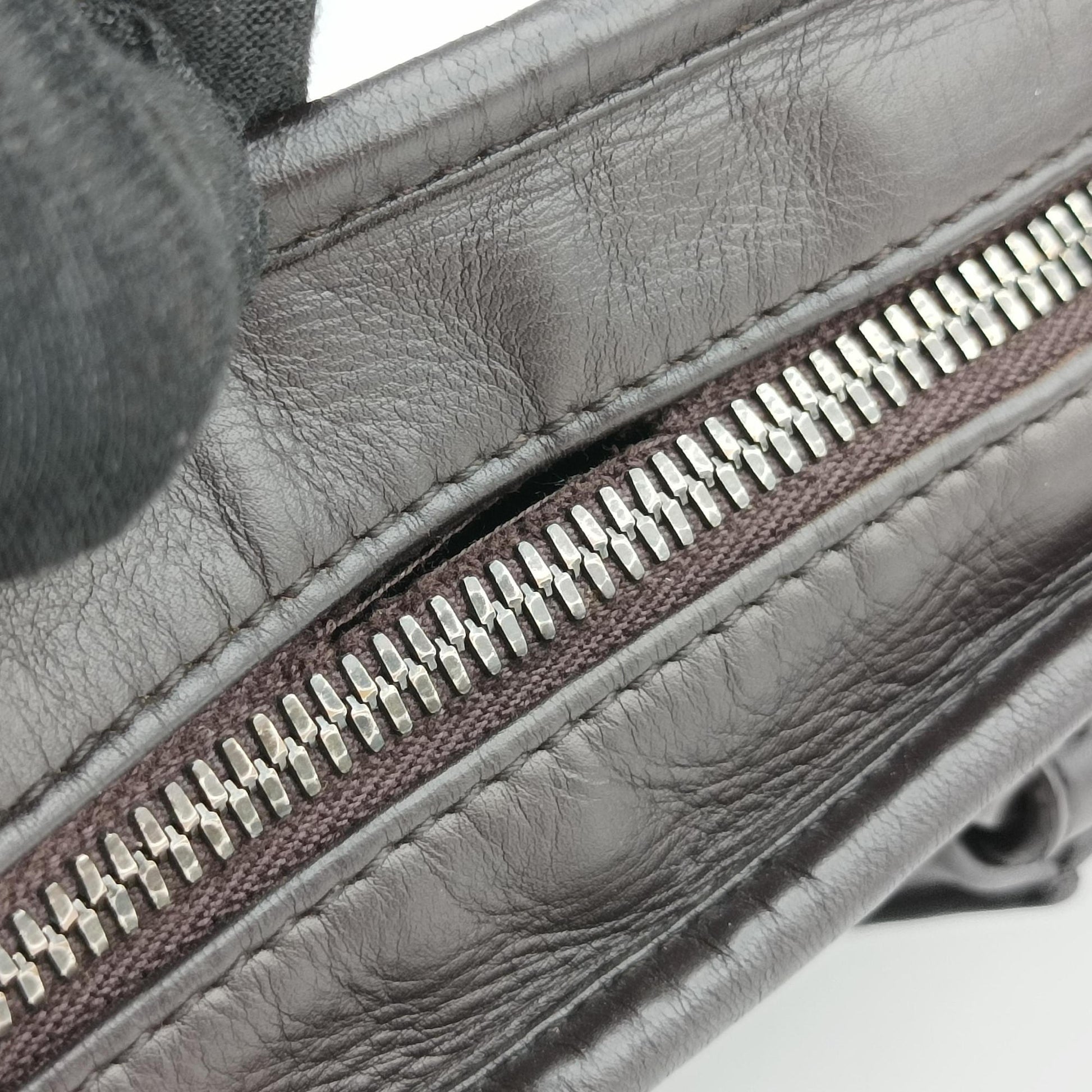 Intrecciato Brown lambskin B00801155Dイントレチャート ブラウン ラムスキン B00801155D