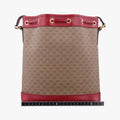 Doraemon collaboration Brown x red PVC coated canvas×Leather 655597 G034362479ドラえもんコラボ ブラウンxレッド PVCコーティングキャンバス×レザー 655597 G034362479