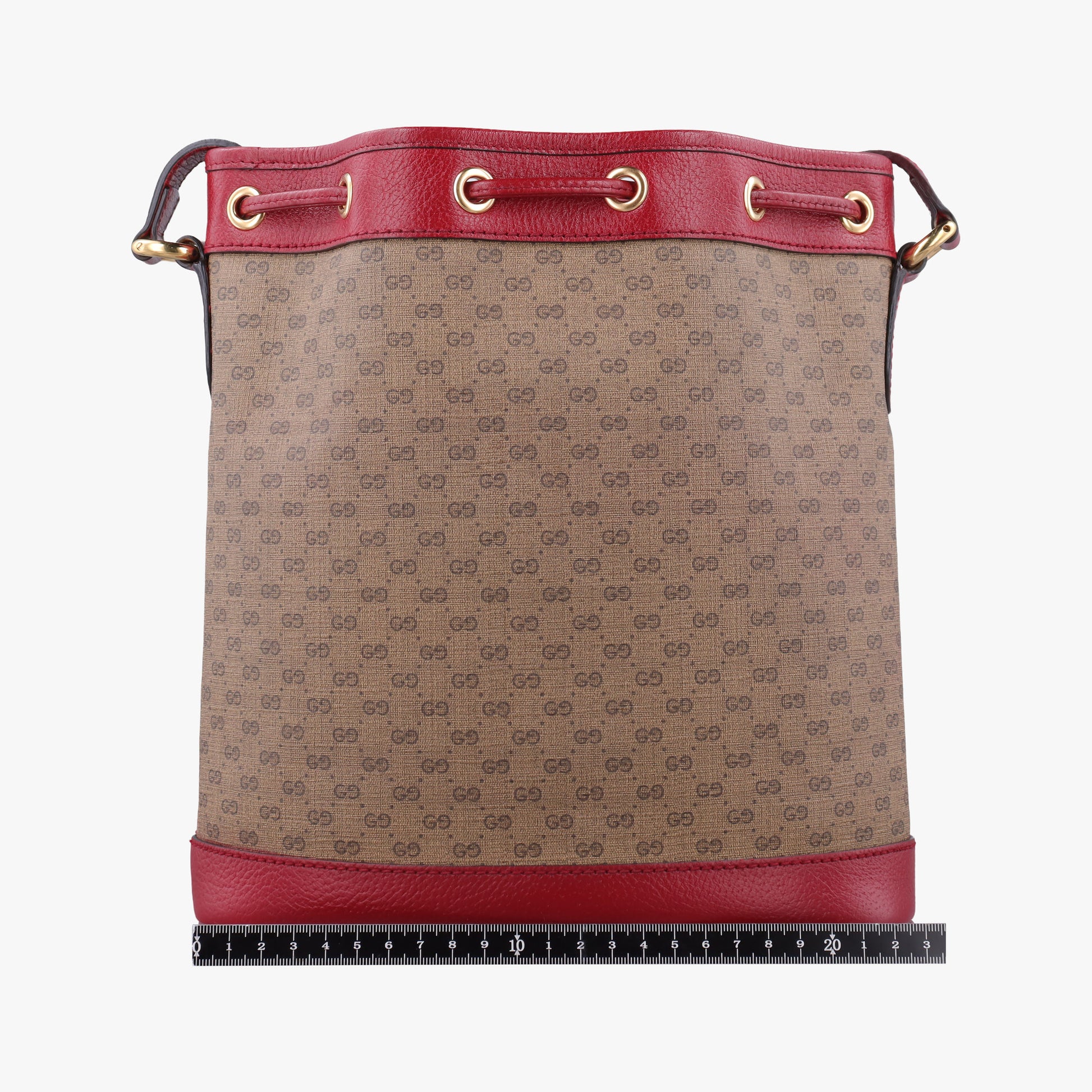 Doraemon collaboration Brown x red PVC coated canvas×Leather 655597 G034362479ドラえもんコラボ ブラウンxレッド PVCコーティングキャンバス×レザー 655597 G034362479