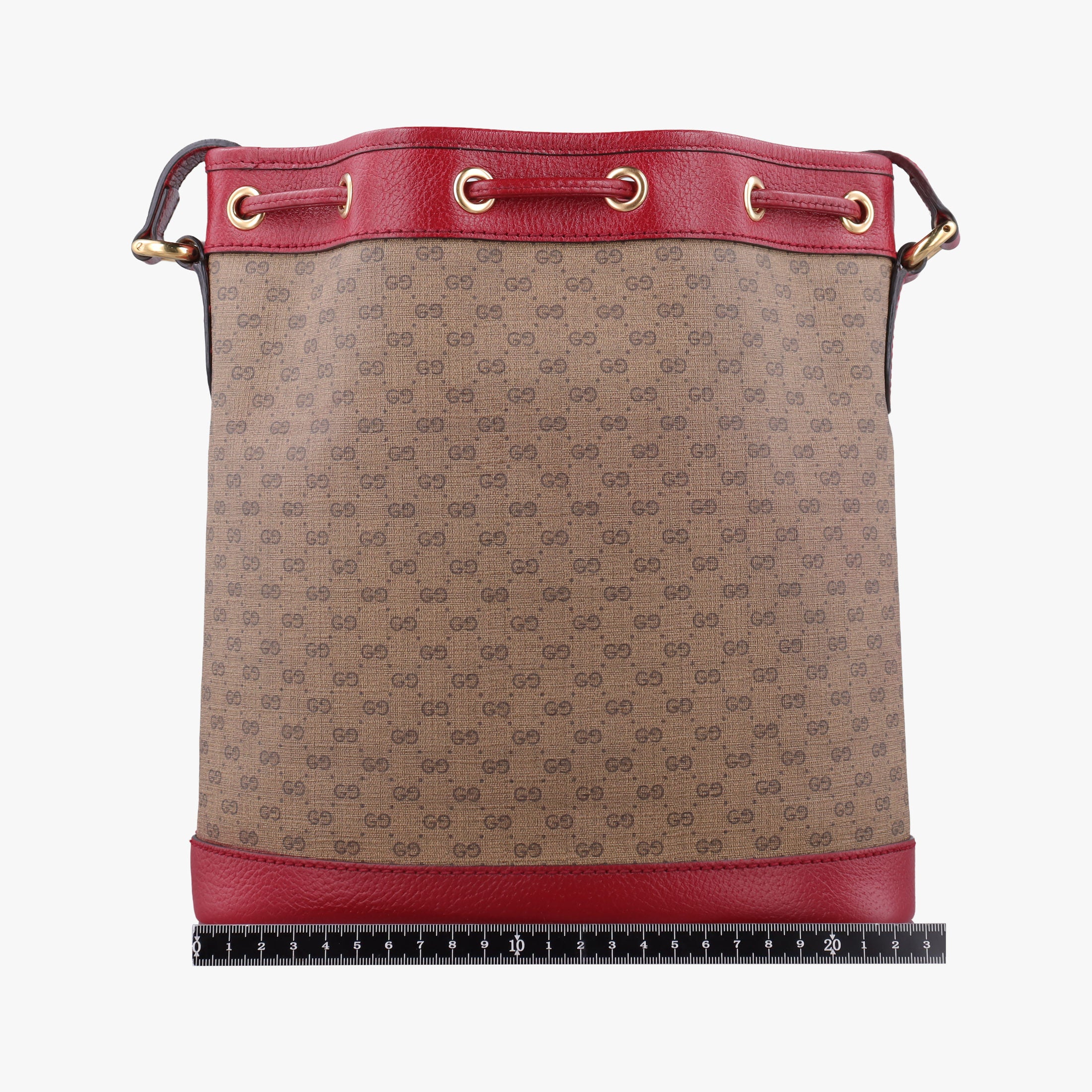 Doraemon collaboration Brown x red PVC coated canvas×Leather 655597 G034362479ドラえもんコラボ ブラウンxレッド PVCコーティングキャンバス×レザー 655597 G034362479