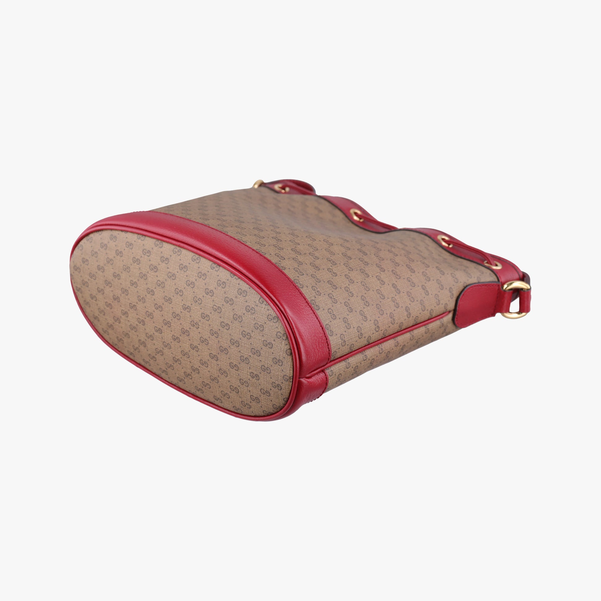 Doraemon collaboration Brown x red PVC coated canvas×Leather 655597 G034362479ドラえもんコラボ ブラウンxレッド PVCコーティングキャンバス×レザー 655597 G034362479