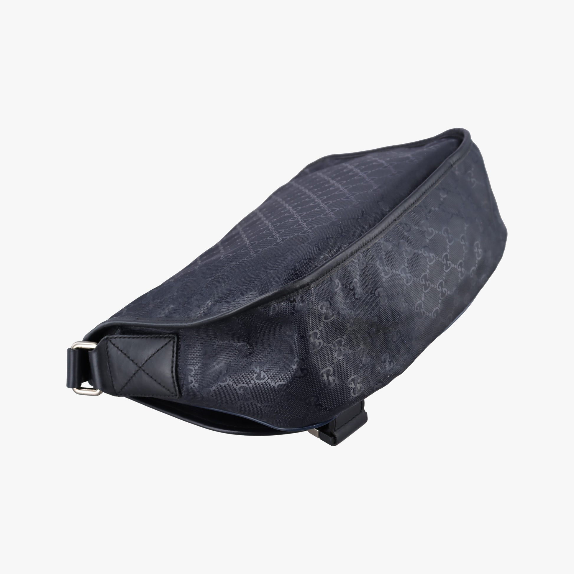 GG Plus Messenger Black PVC coated canvas 201732 Lot number unknownGGプラス メッセンジャー ブラック PVCコーティングキャンバス 201732 製番不明