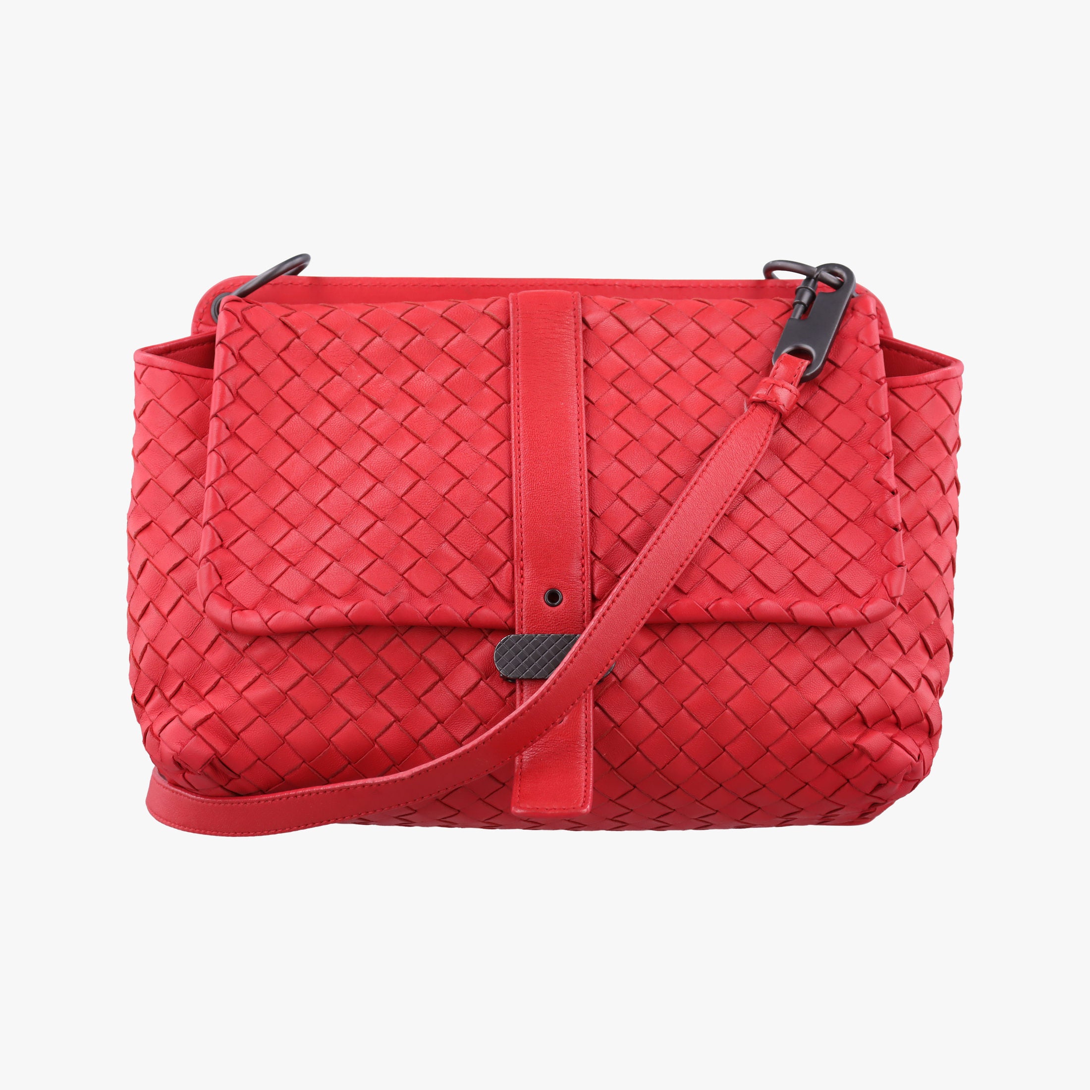 Intrecciato Red lambskin B02963546Mイントレチャート レッド ラムスキン B02963546M
