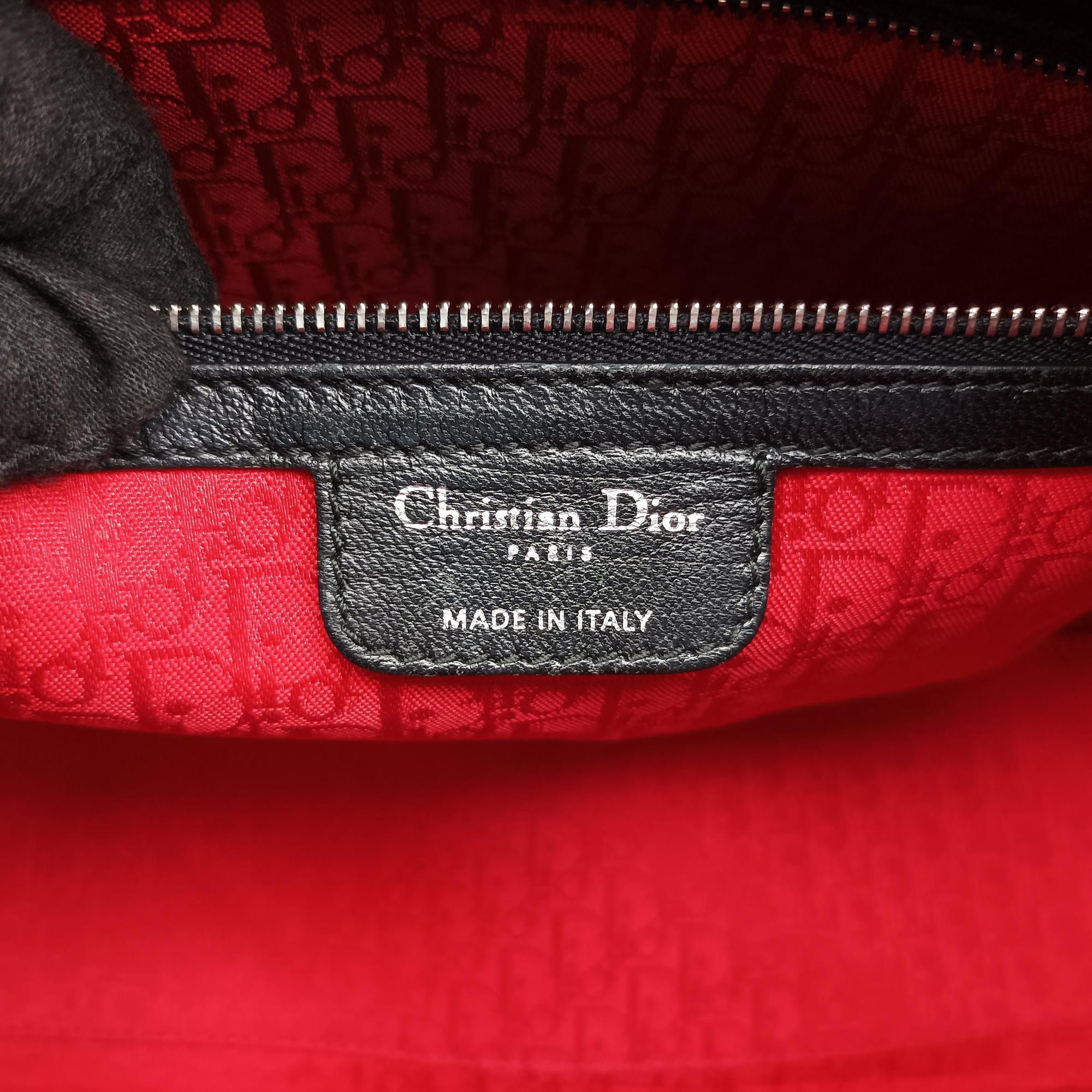 Lady Dior Black lambskin 08-MA-0110レディディオール ブラック ラムスキン 08-MA-0110