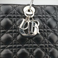 Lady Dior Black lambskin 08-MA-0110レディディオール ブラック ラムスキン 08-MA-0110