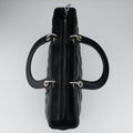 Lady Dior Black lambskin 08-MA-0110レディディオール ブラック ラムスキン 08-MA-0110