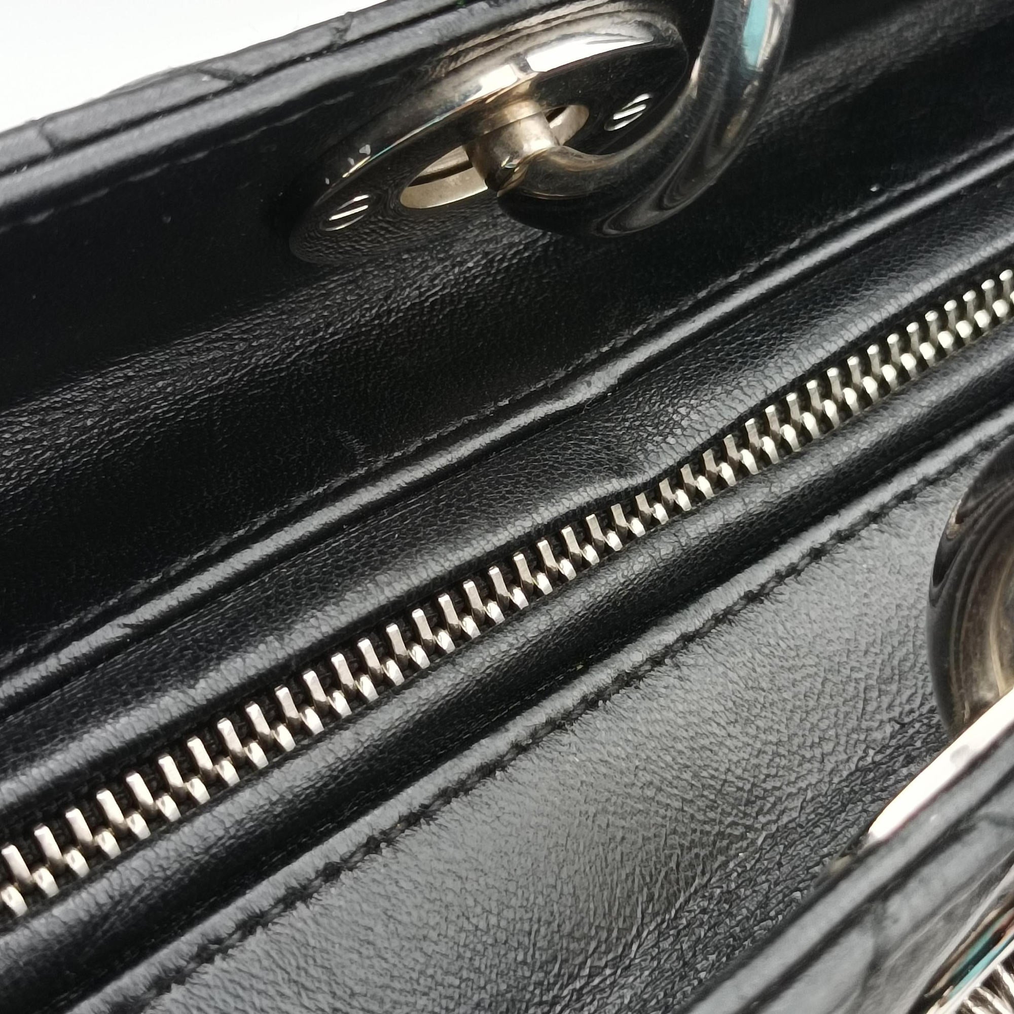 Lady Dior Black lambskin 08-MA-0110レディディオール ブラック ラムスキン 08-MA-0110