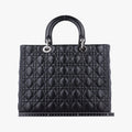 Lady Dior Black lambskin 08-MA-0110レディディオール ブラック ラムスキン 08-MA-0110