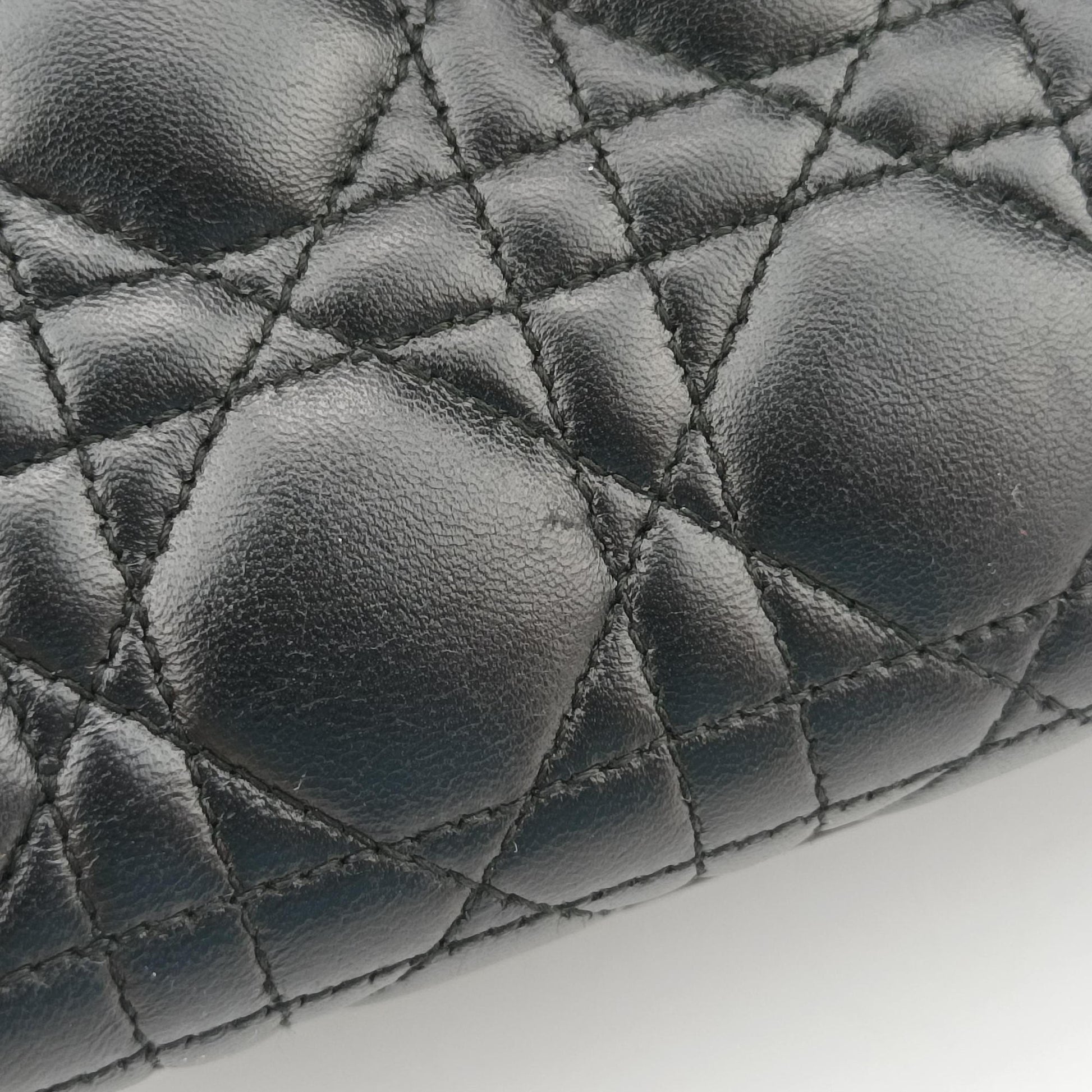 Lady Dior Black lambskin 08-MA-0110レディディオール ブラック ラムスキン 08-MA-0110