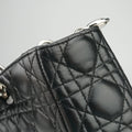 Lady Dior Black lambskin 08-MA-0110レディディオール ブラック ラムスキン 08-MA-0110