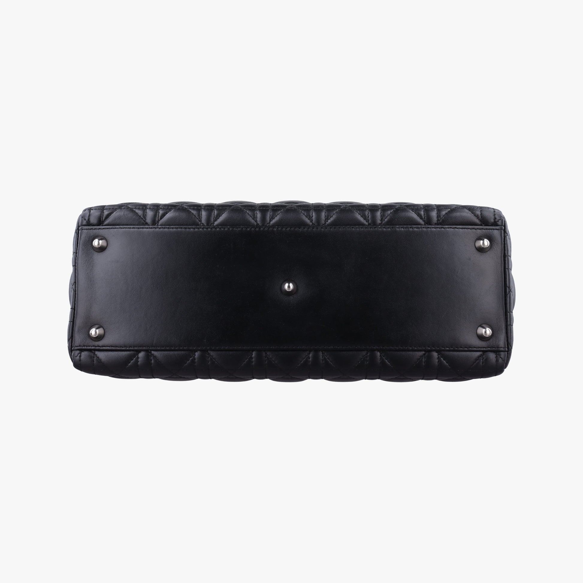 Lady Dior Black lambskin 08-MA-0110レディディオール ブラック ラムスキン 08-MA-0110