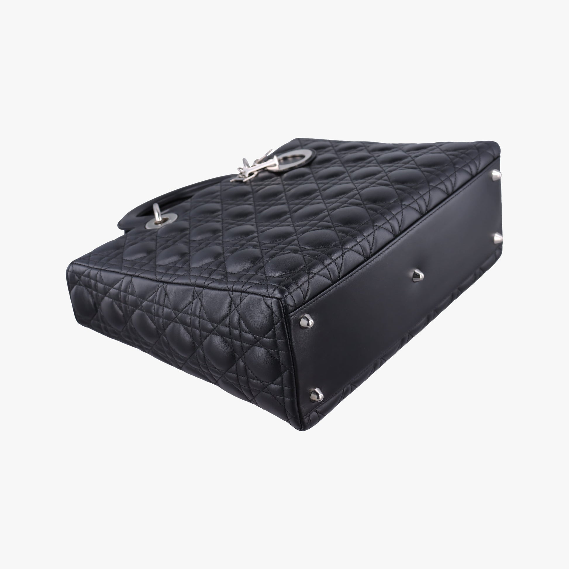 Lady Dior Black lambskin 08-MA-0110レディディオール ブラック ラムスキン 08-MA-0110