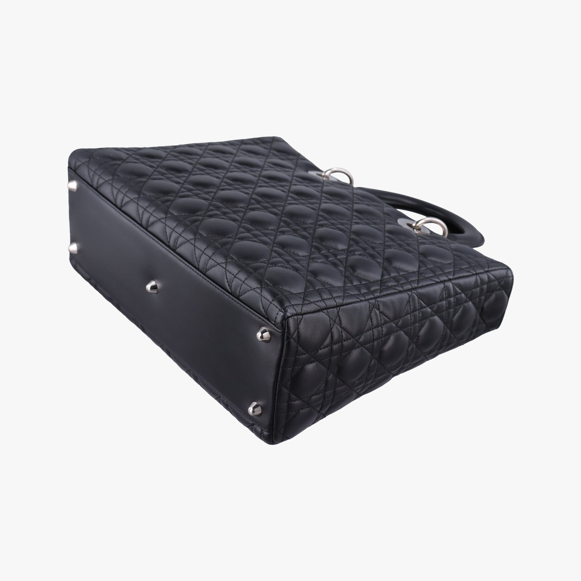 Lady Dior Black lambskin 08-MA-0110レディディオール ブラック ラムスキン 08-MA-0110