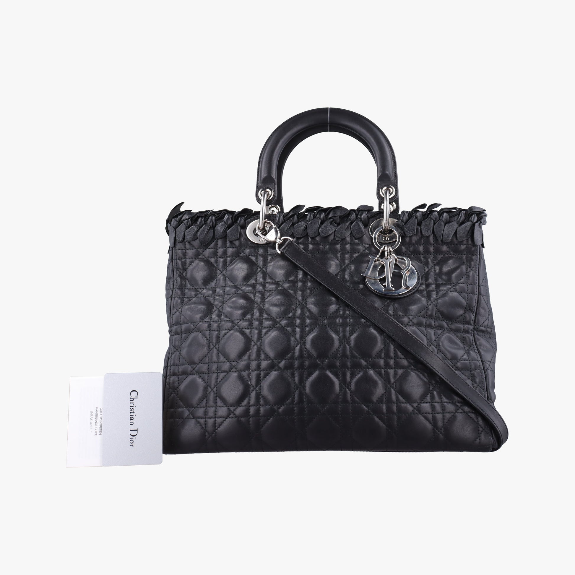 Lady Dior Black lambskin 08-MA-0171レディディオール ブラック ラムスキン 08-MA-0171