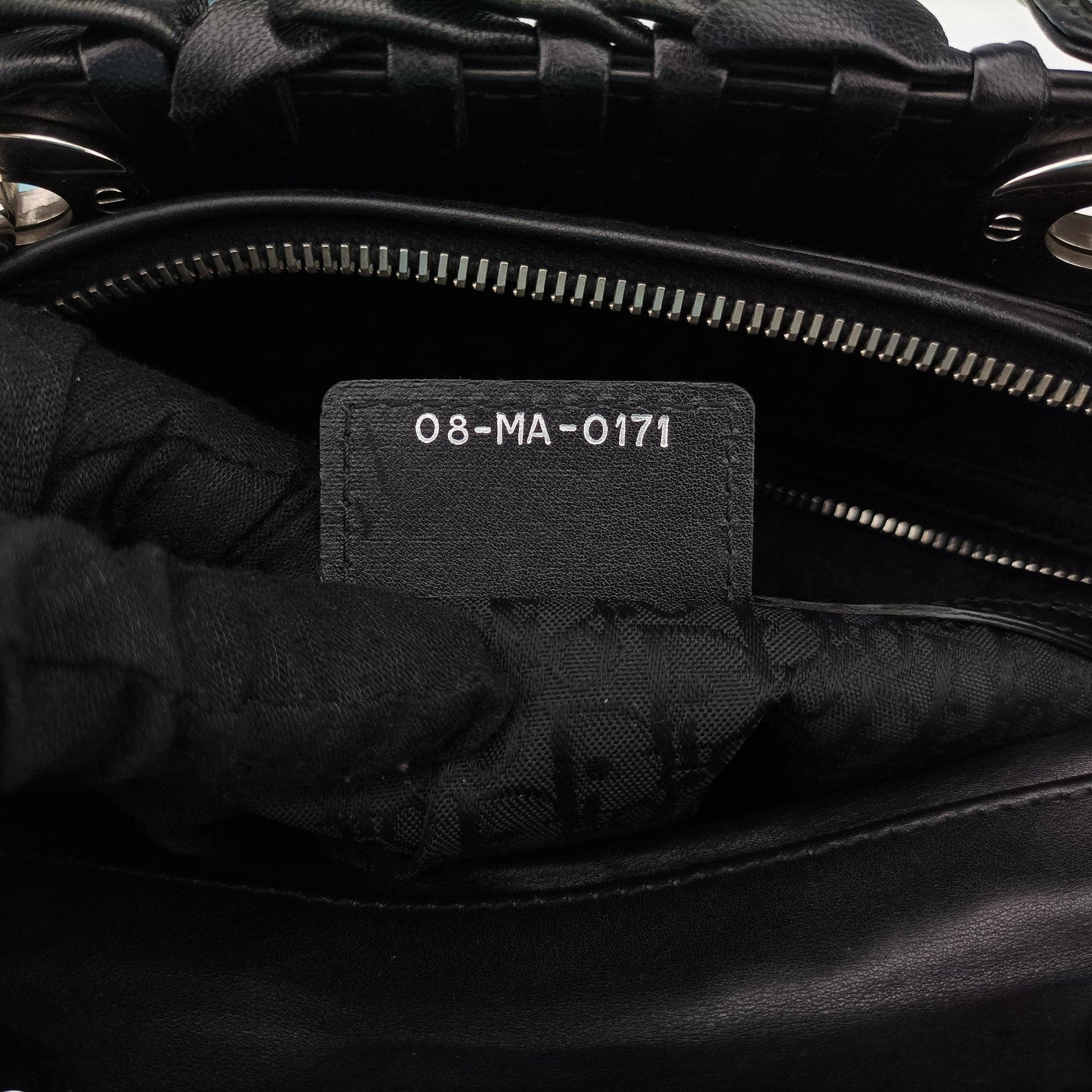 Lady Dior Black lambskin 08-MA-0171レディディオール ブラック ラムスキン 08-MA-0171