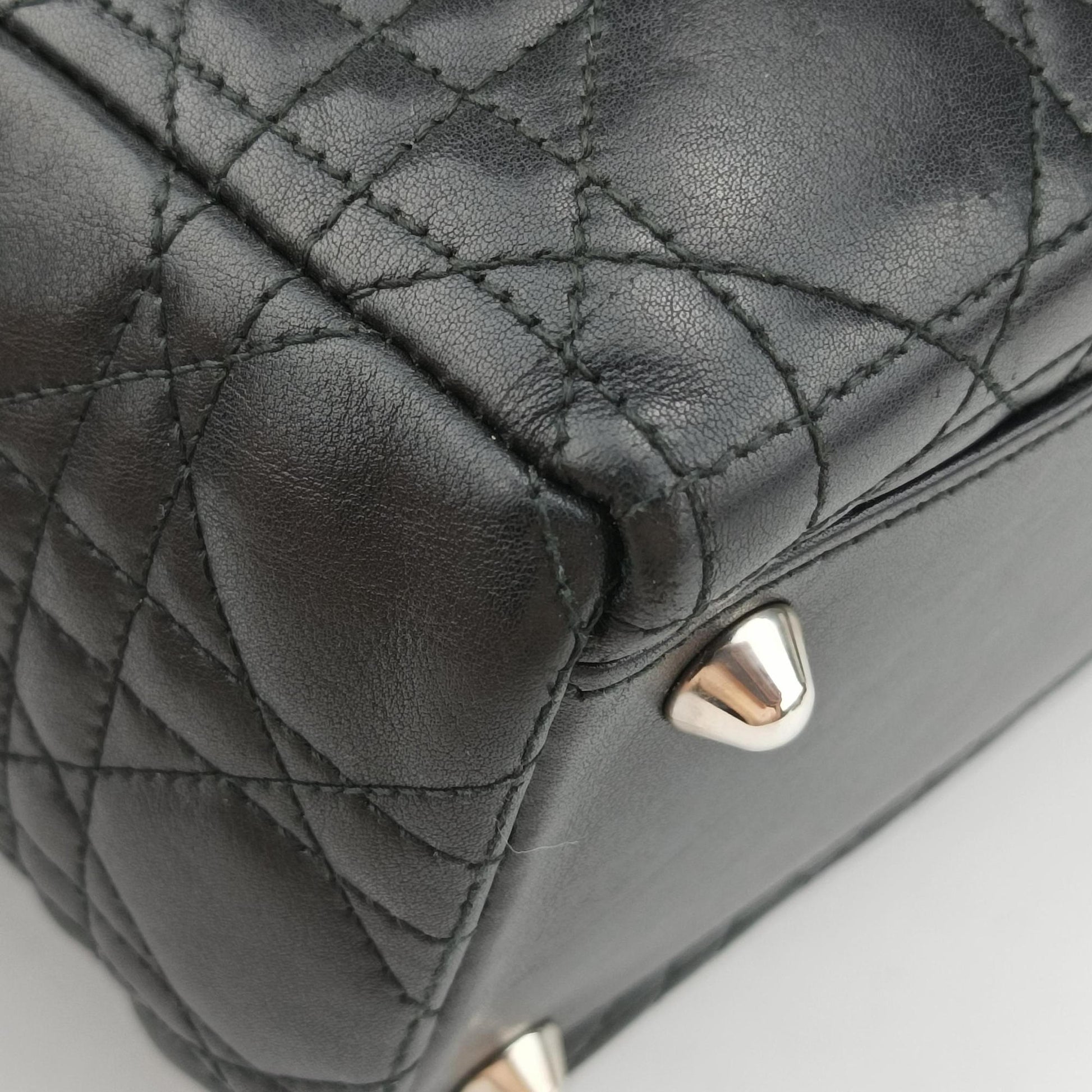 Lady Dior Black lambskin 08-MA-0171レディディオール ブラック ラムスキン 08-MA-0171