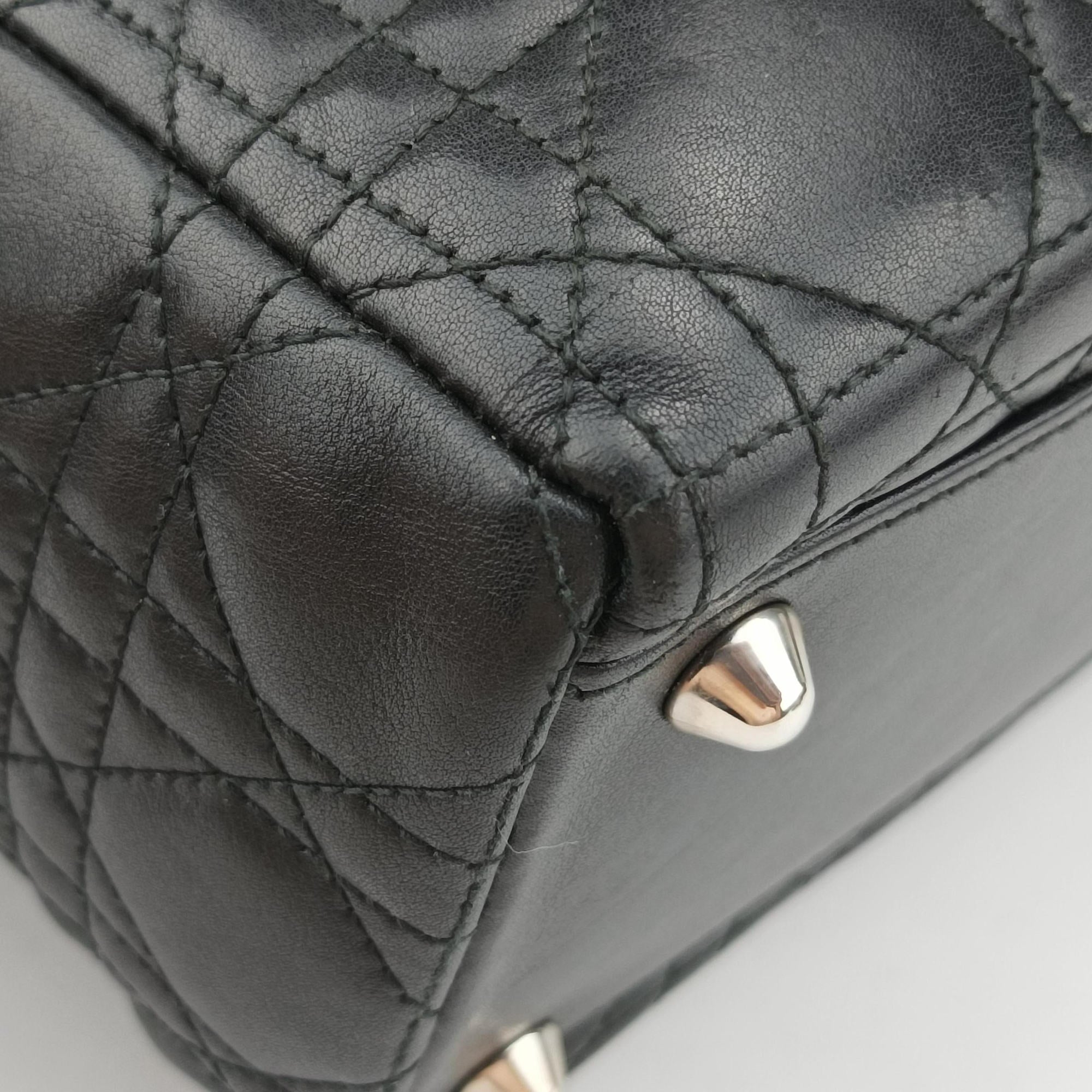 Lady Dior Black lambskin 08-MA-0171レディディオール ブラック ラムスキン 08-MA-0171